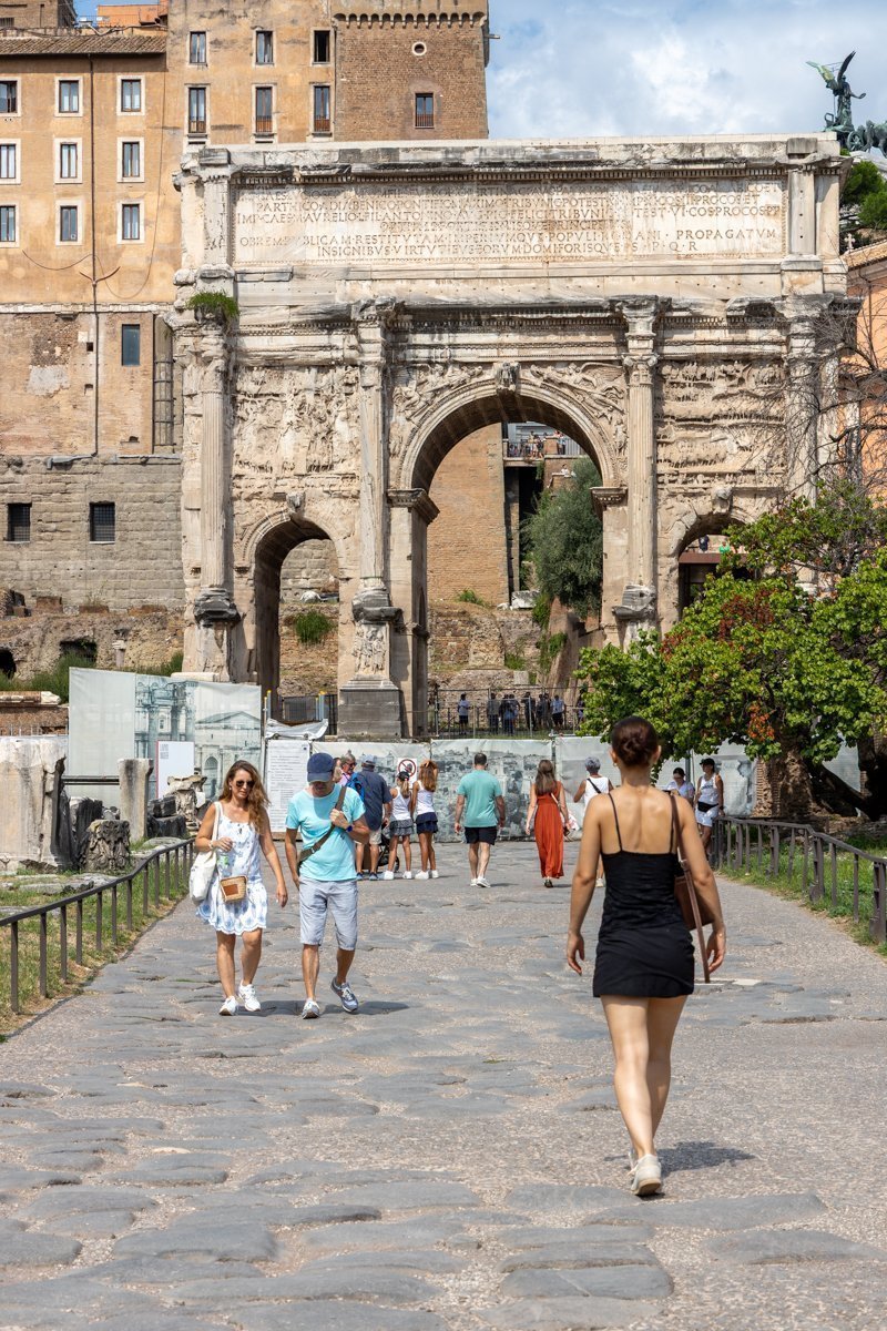 Chemin vers l'Arc de Septime Severe