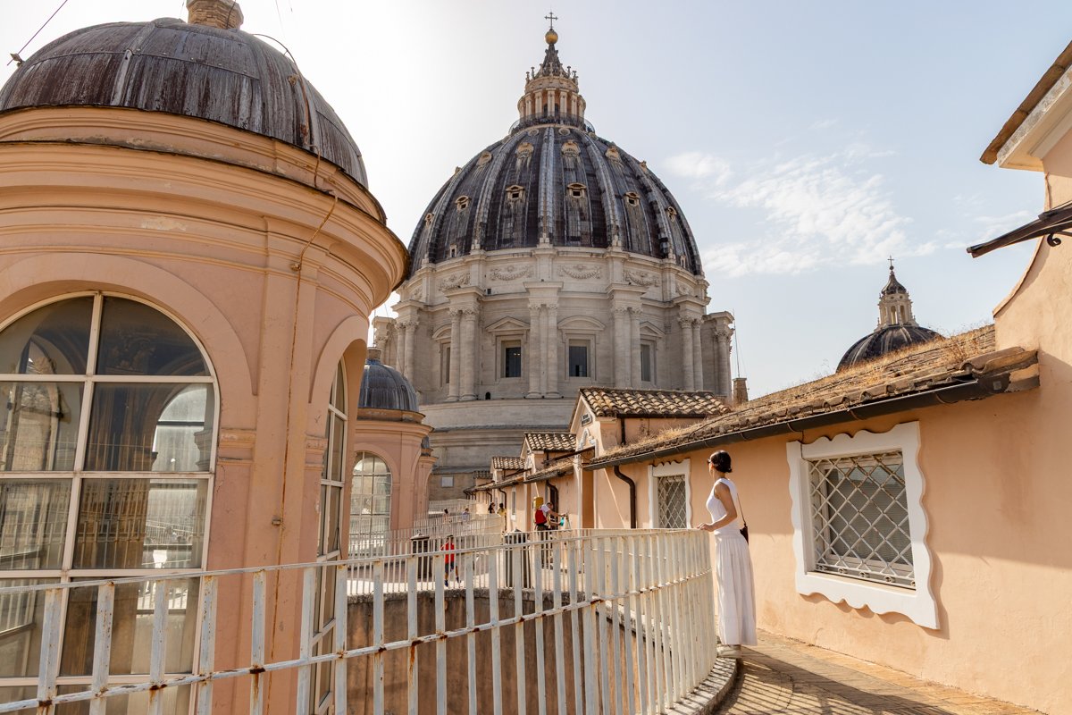 Terrasse au sommet de la basilique avec vue sur la coupole