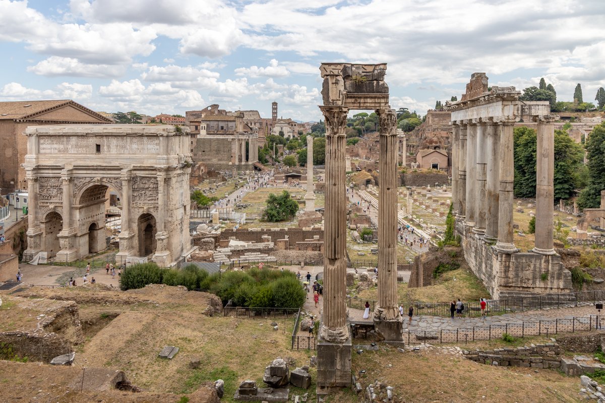 Forum romain depuis les musées du Capitole