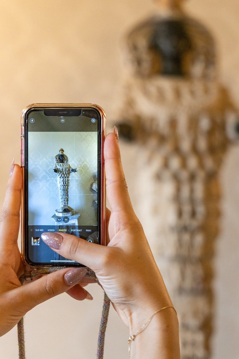 Prise en photo d'une sculpture