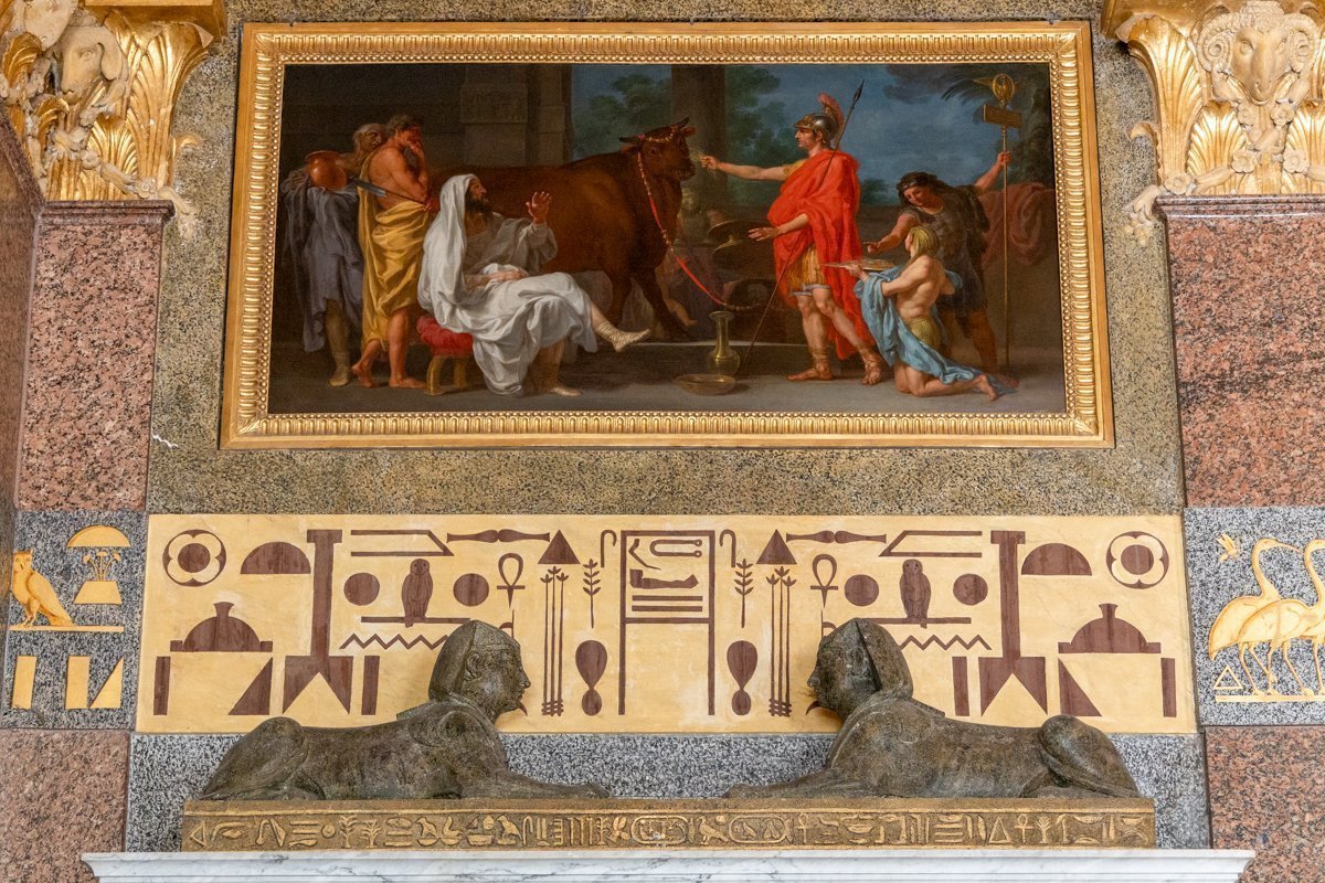 Sphinx et hiéroglyphes