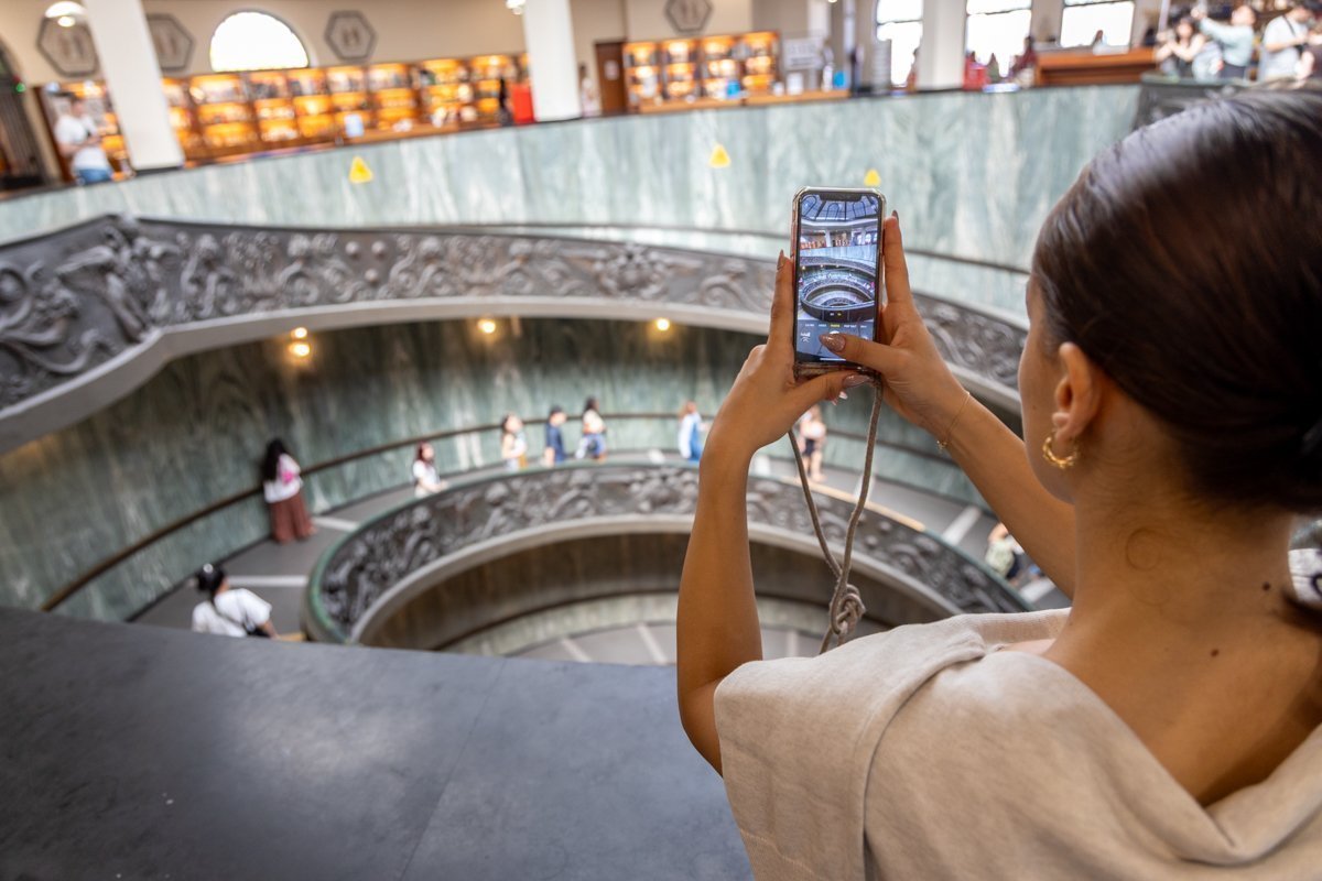 Photo de l'escalier Bramante