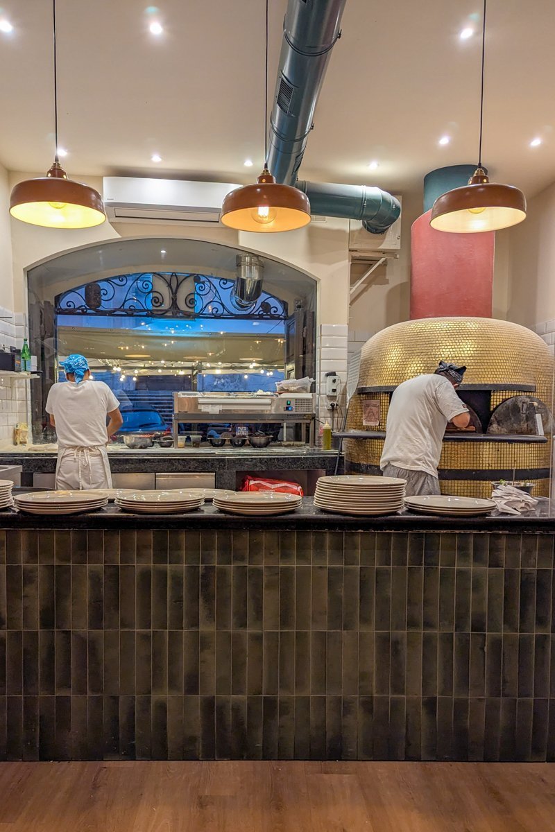 Cuisine d'une pizzeria