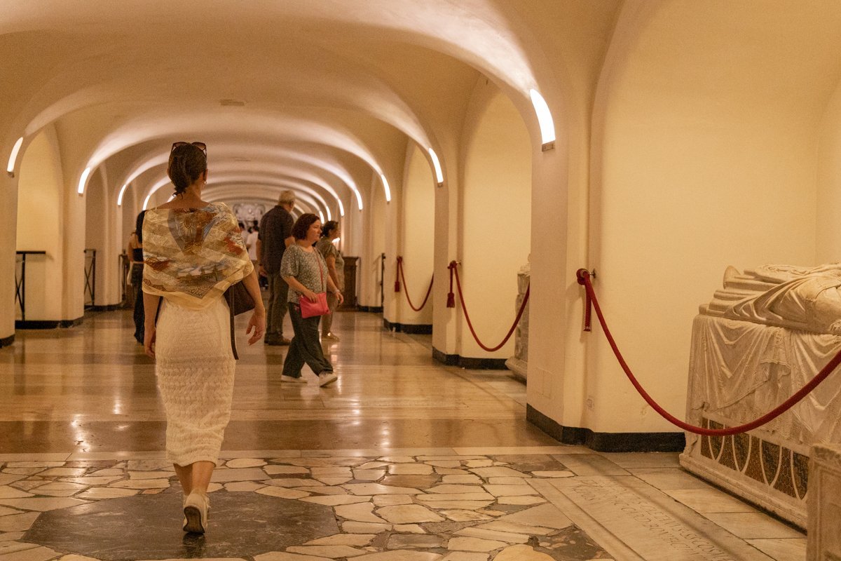 Dans la crypte sous la basilique