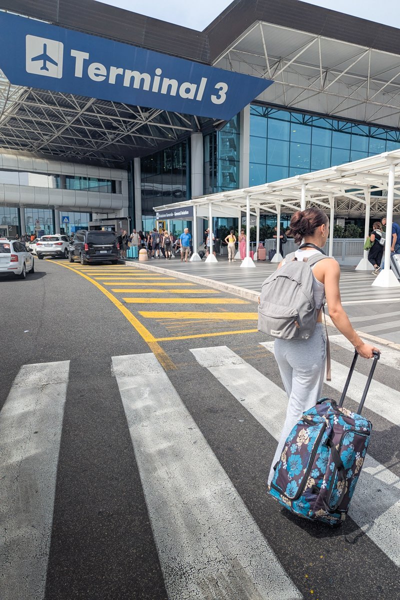 Arrivée à l'aéroport Fiumicino