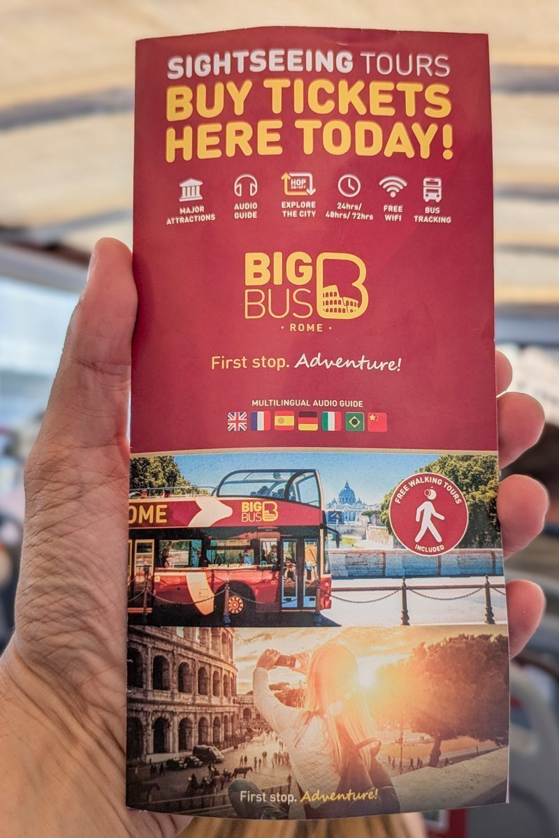 Brochure touristique du Big Bus
