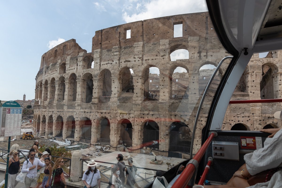 Colisée depuis la vitre