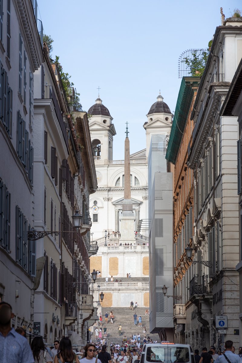 Eglise Trinité des Monts depuis la via dei Condotti