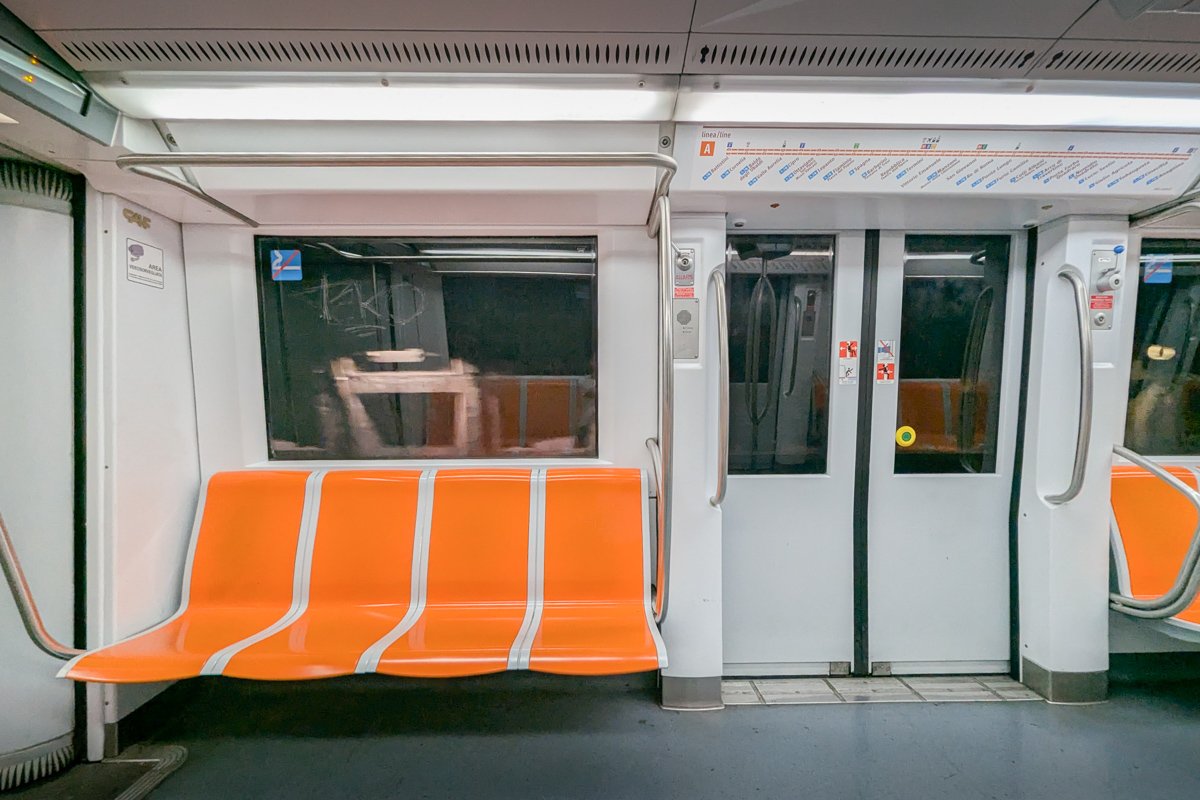 Intérieur d'une rame