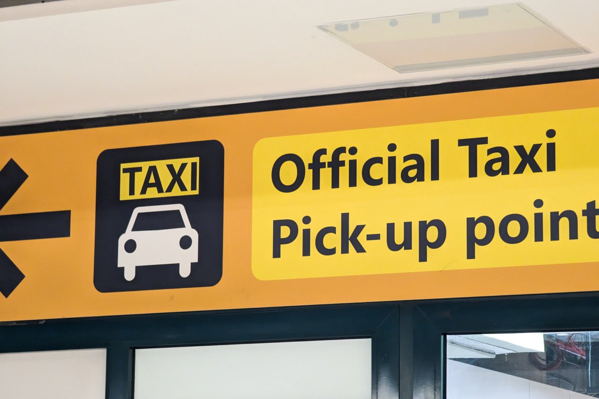 Panneau du pick-up point des taxis