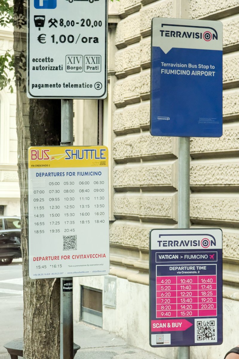 Panneaux d'arrêt de la navette