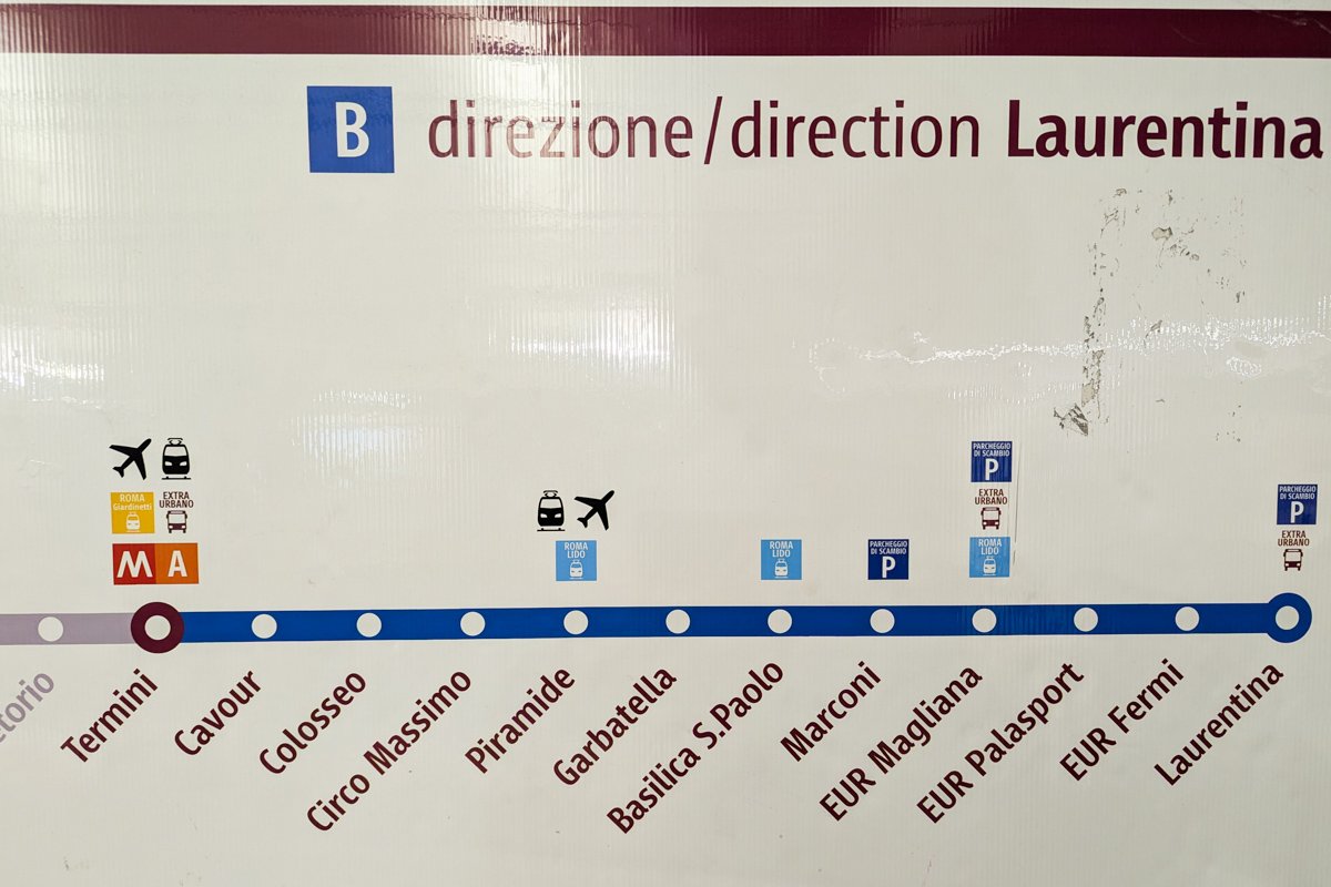 Stations sur la ligne B
