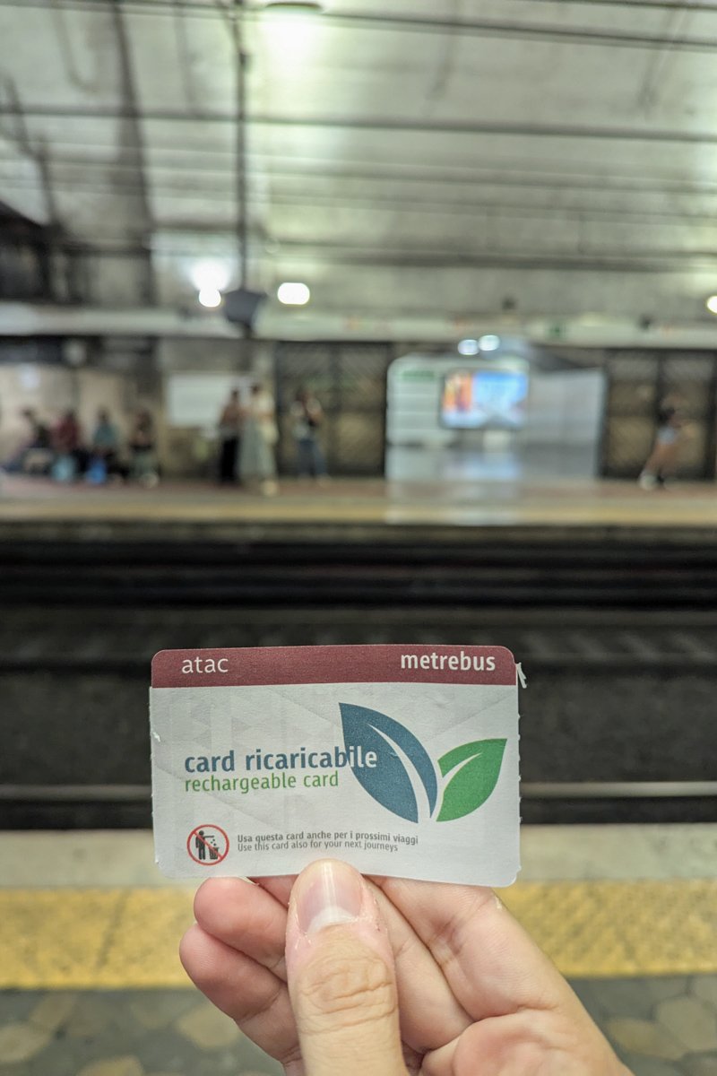 Ticket de métro de Rome