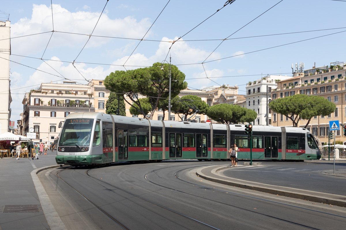 Tramway à Rome