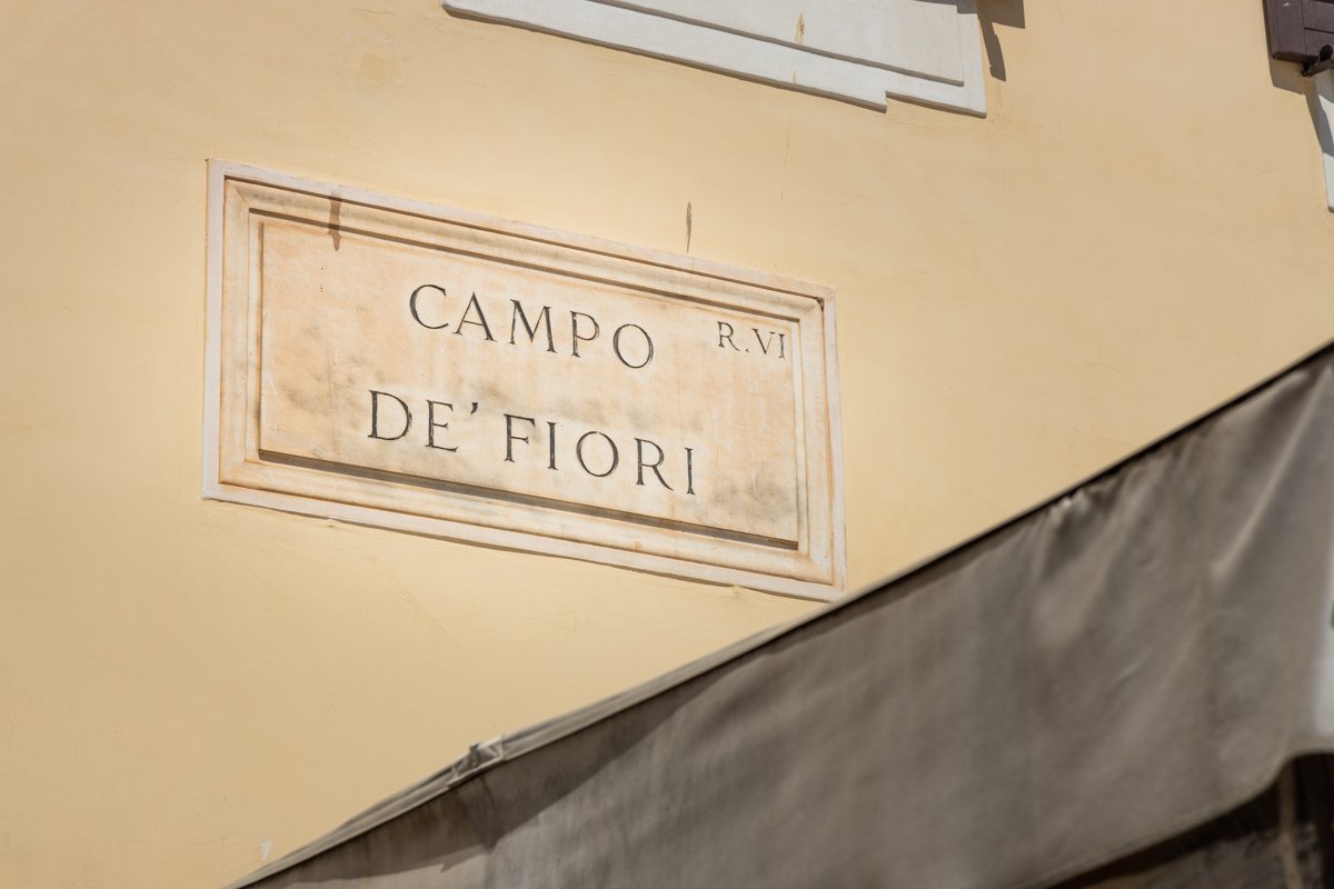 Plaque murale du Campo de Fiori