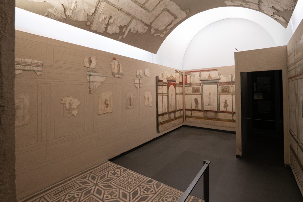 reste de mosaïque sol mur et plafond