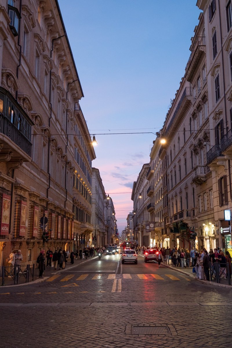 rue couché de soleil