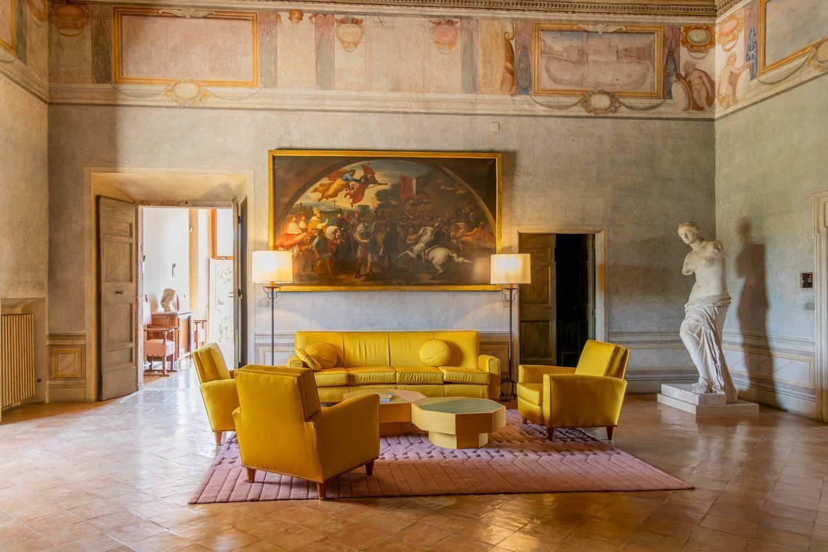 salon jaune de la résidence