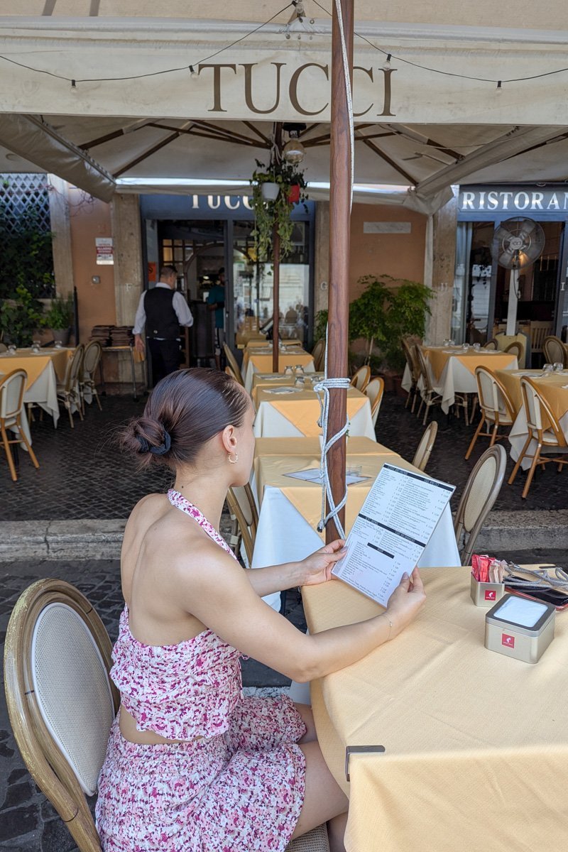 choix du menu activitée