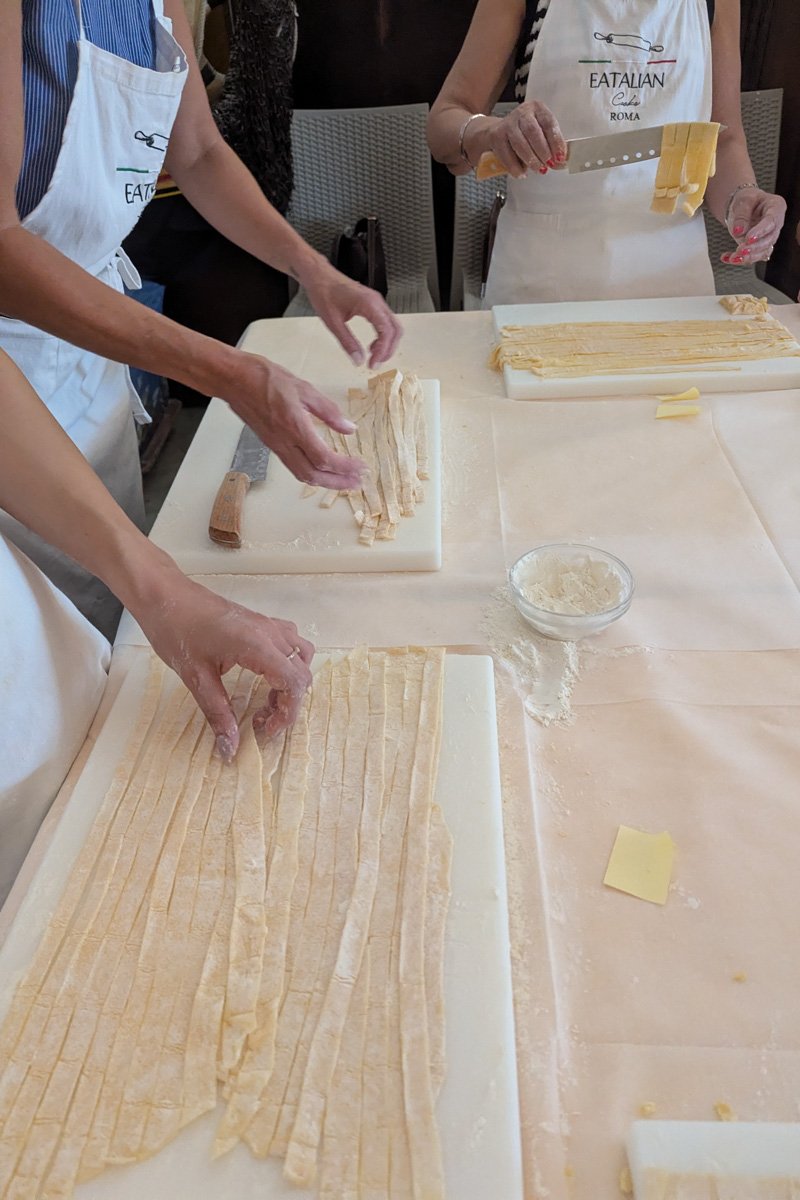 mise en place des tagliatelle
