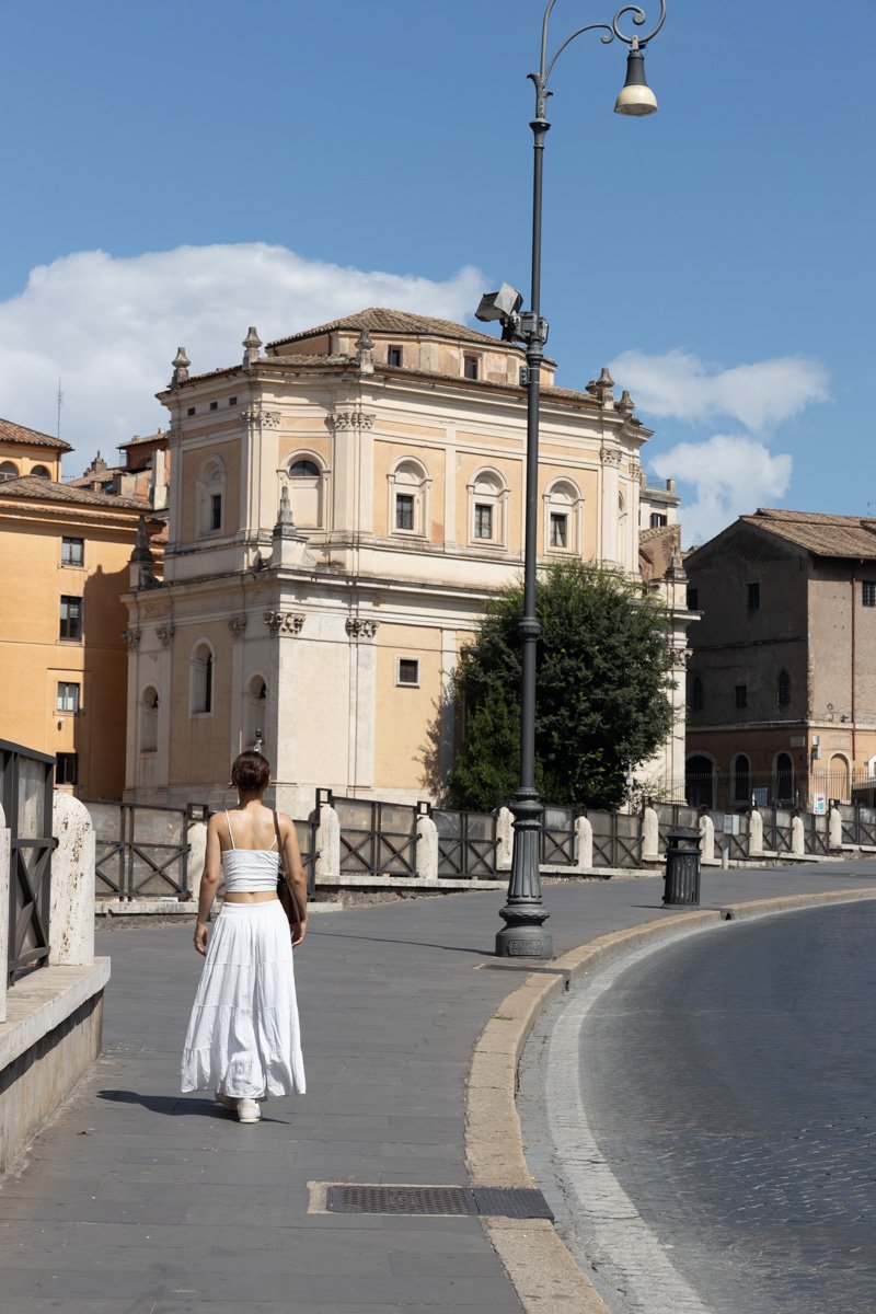 modele dans le centre historique