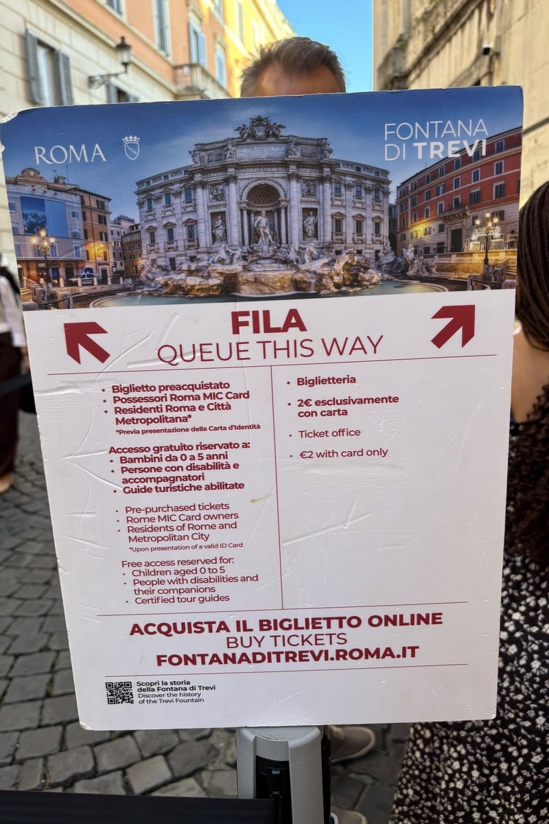 Panneau pour l'entrée de la file d'attente
