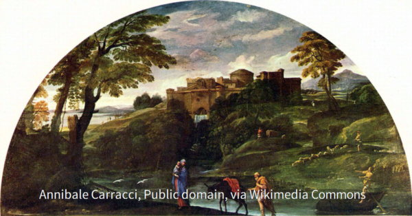 Tableau du Repos pendant la fuite d'Egypte du Caravage dans la galerie Doria Pamphilj