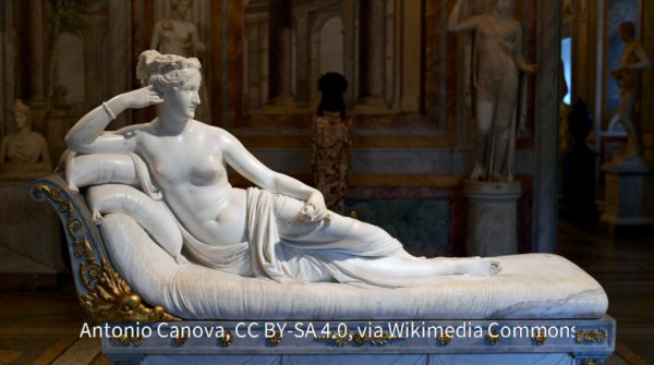Sculpture de Paolina Borghese dans la galerie Borghese