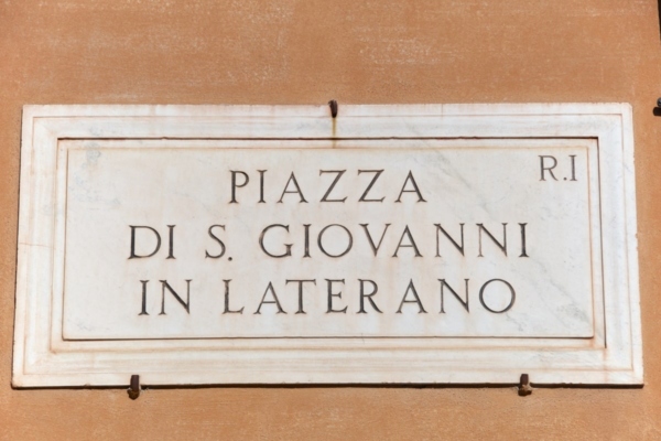Panneau Piazza San Giovanni, Latran, Rome